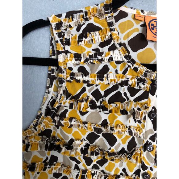 Tory Burch Micro Ruffle Top Women's Size 0 Sleeveless - Picture 3 of 5
